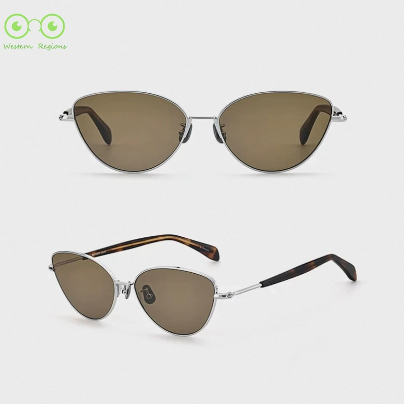 

Personalized cat style versatile trendy metal polarized sunglasses uv400 designer model women's high quality outdoor