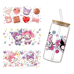 Sanrio Kuromi My Melody UV DTF Transfers Stickers Decals For 16oz Libbey Cold Cups Tumbler Mugs