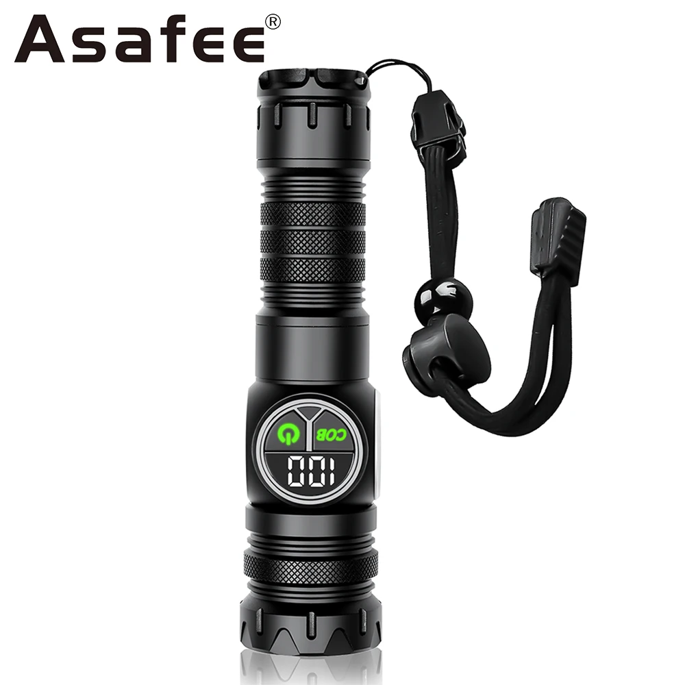 Imagem -05 - Asafee-led Cob Lanterna 10w para Exterior Luz Vermelha e Amarela Lâmpada de Zoom Telescópico Alcance de 1500m Holofotes Holofotes