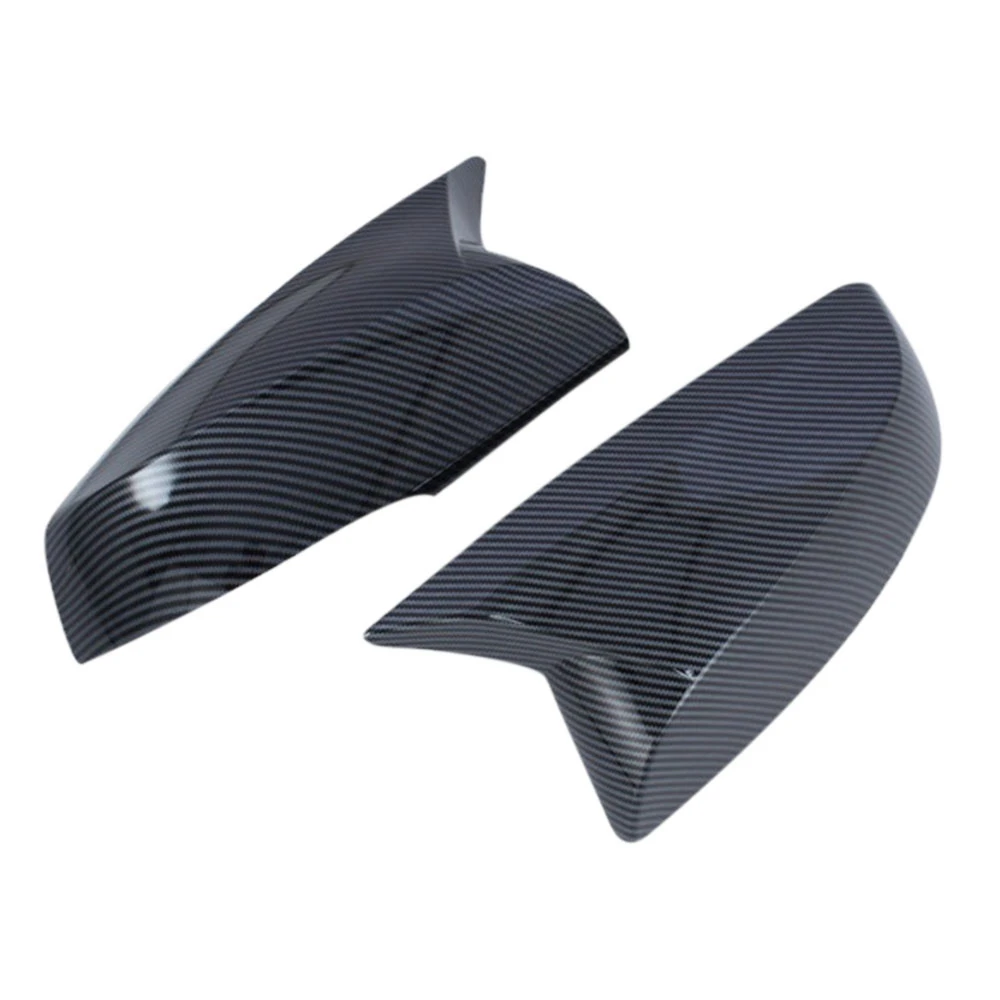 

Car Carbon Fiber Ox Horn Rearview Side Glass Mirror Cover Trim Frame Side Mirror Caps for Toyota Corolla Cross 2021