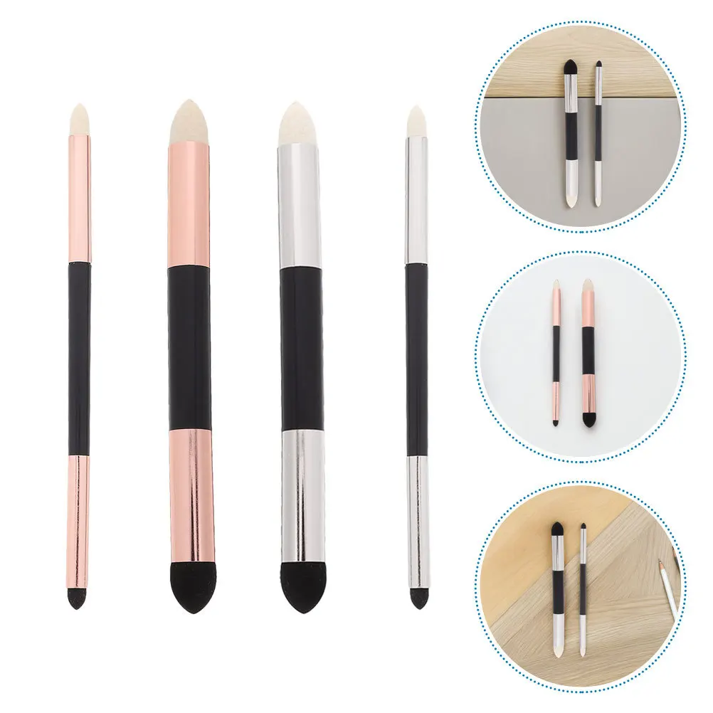 

4pcs Gray Surface Sketch Eraser Pen Dual Headed Washable Blending Tool For Art Students Artists Reusable Correcting Brush
