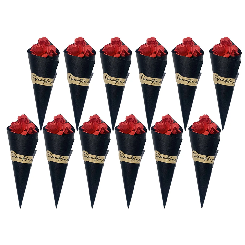 

20Pcs Mini Rose Bouquet Paper Gift Box Flower Prop Home Decor Dried Bouquet Mini Flower Plant Dry Flowers