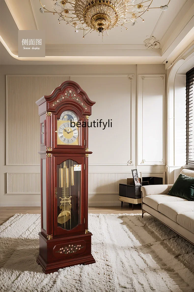 Living Room the Grandfather Clock European-Style Large Clock German Imported Movement Mechanical Floor Clock the Grandfather