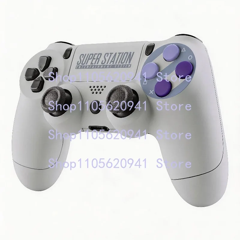 SSS  For PS4 DS4 CUH-ZCT2 SNES Retro Housing Full Shell With DIY Tools    （Excluding the handle） view 2