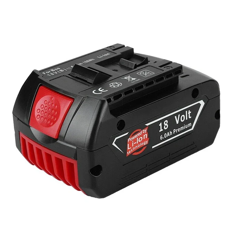 18V BatteryBosch 6.0Ah for Bosch Electric Drill 18V Rechargeable Li-ion Battery BAT609 BAT609G BAT618 BAT618G BAT614 Charger