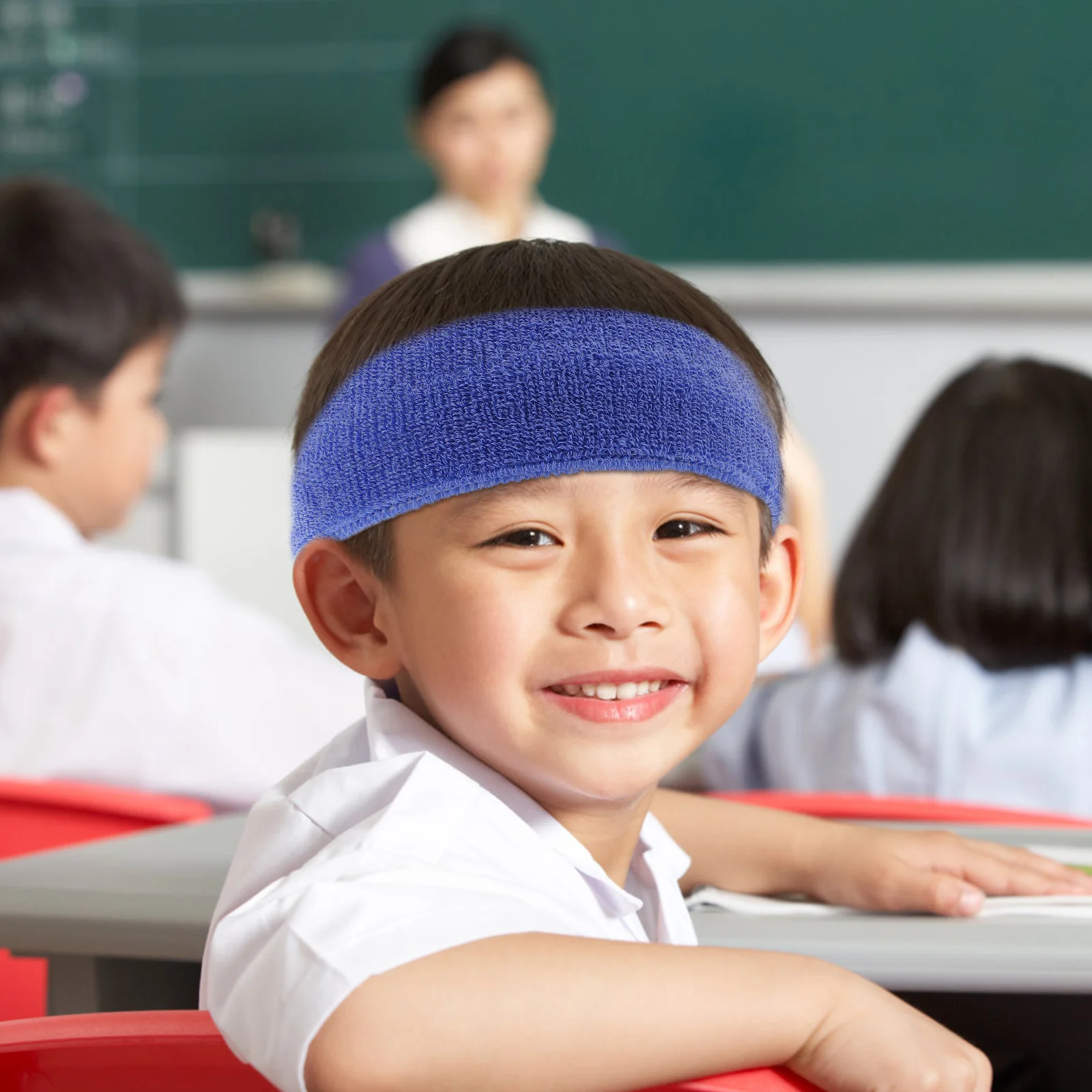 

6Pcs Sports Headband Elastic Sweat Absorbing Headband for Men Women Running Yoga Fitness Workout Sports Sweatband