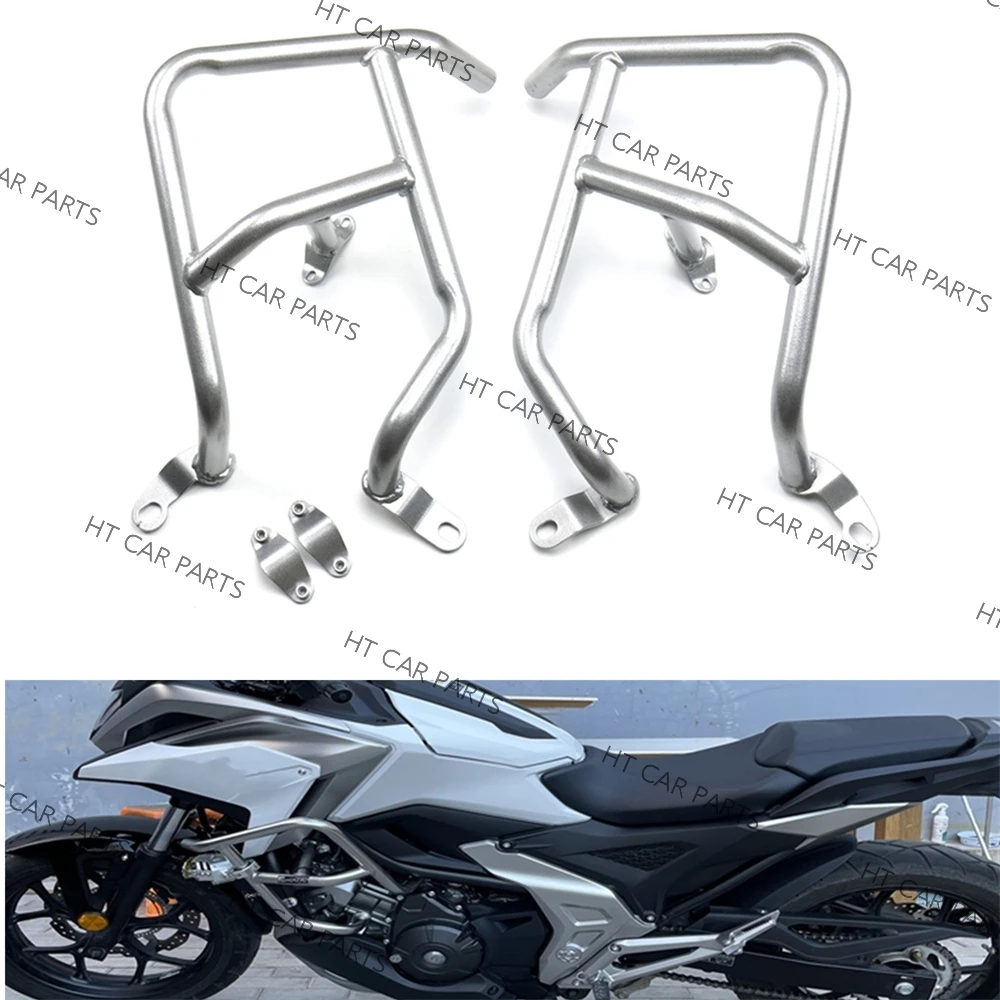 

For Honda NC750X 2021-2023 2021 2022 2023 Silver Motorcycle Engine Guard Crash Bar Bumper Protector Frame Protection