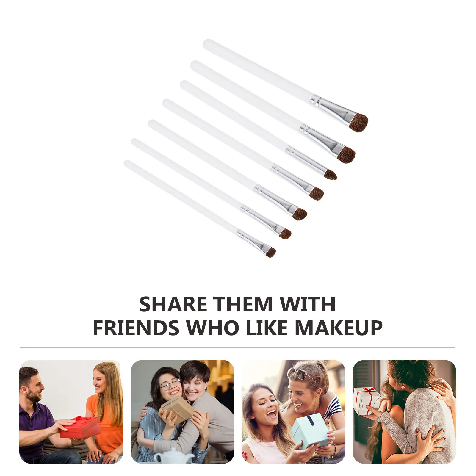 7 قطع من فرش المكياج النسائية، مجموعة ظلال العيون، آمنة وموثوقة، صغيرة وخفيفة الوزن، أدوات تجميل احترافية، فرشاة ظلال العيون #5