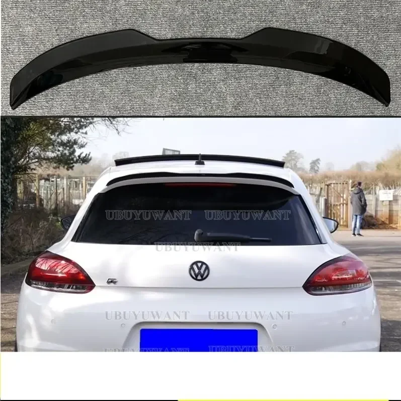 High Quality ABS Plastic Paint Gloss Black Rear Roof Lip Spoiler for Volkswagen Scirocco 2009- 2019 (Only For R and R Line)