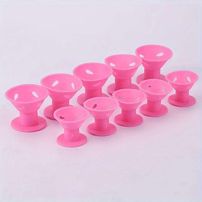 10/20PCS Mushroom Bell Hair Curlers Set Sleeping Curl Perm Heatless Hair Rollers Free Artifacts for Natural Wave Texture