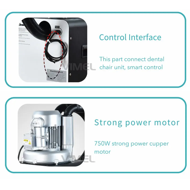 Dental Powerful Suction Unit 1000L/min 750W Supply 2 Chair Strong Saliva Vacuum Pump Machine