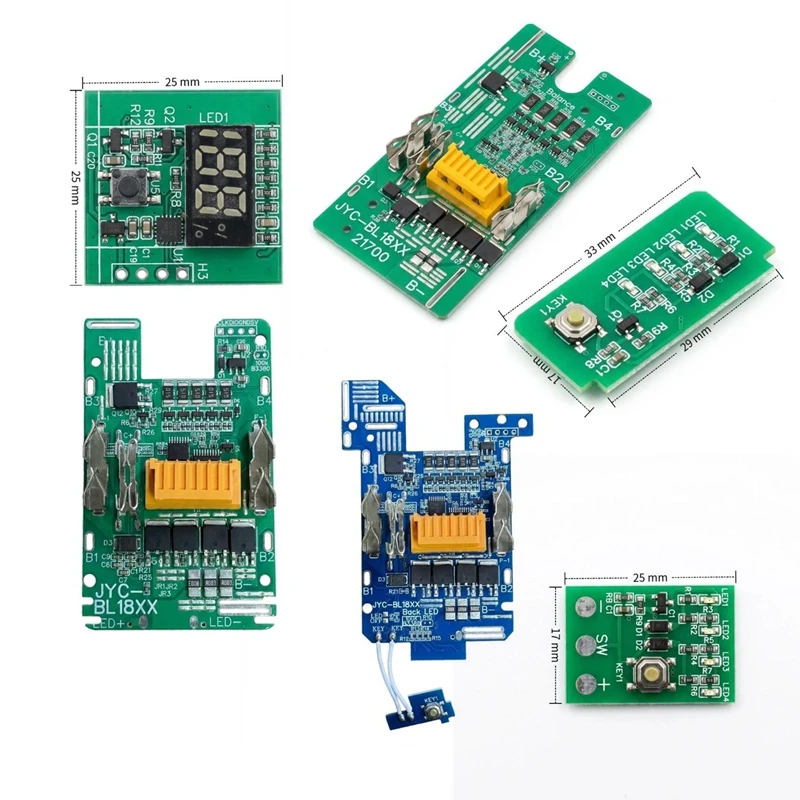 1Pcs BMS PCBA For 18V Li-ion Battery Case Balance Charging Circuit Board Lithium Ion Batteries Pack BL1830 BL1860 BL1890