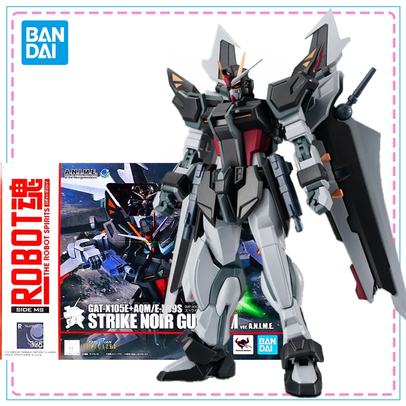 Bandai GAT-X105E Strike Noir Gundam Collection Action Figure Originele Echte Figuur Gundam Model Kit Robot Spirits Model Speelgoed