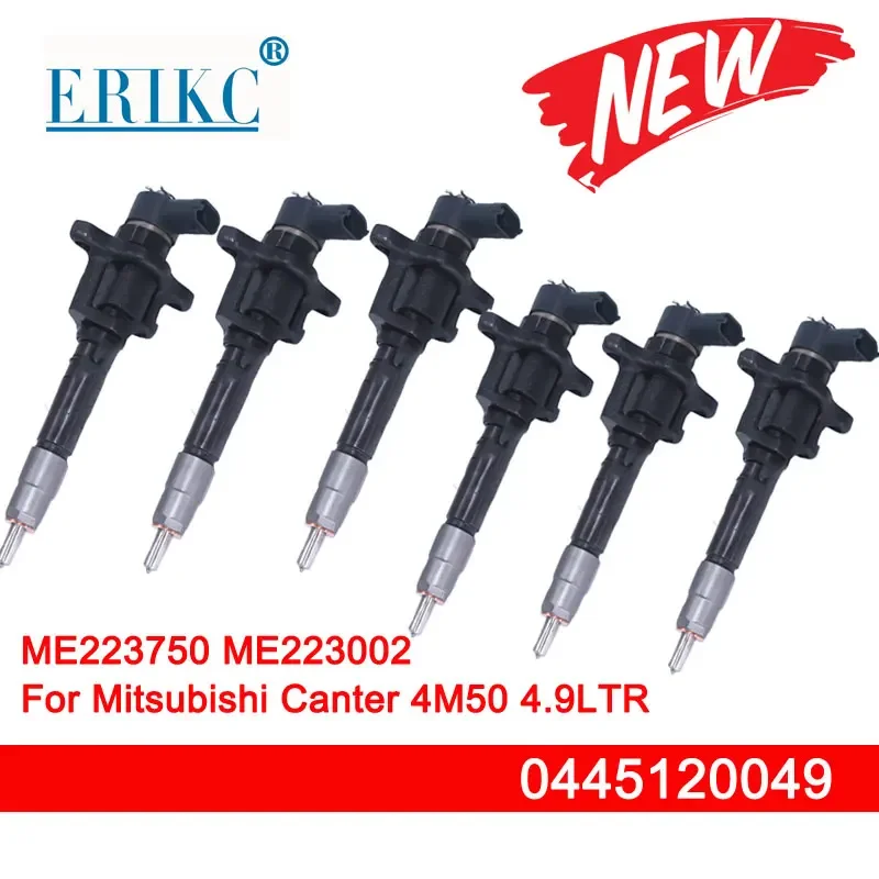 6PCS 0 445 120 049 Common Rail Injector Assembly 0445120049 For Mitsubishi Canter 4M50 4.9LTR For MMC-NFZ ME223750 ME223002