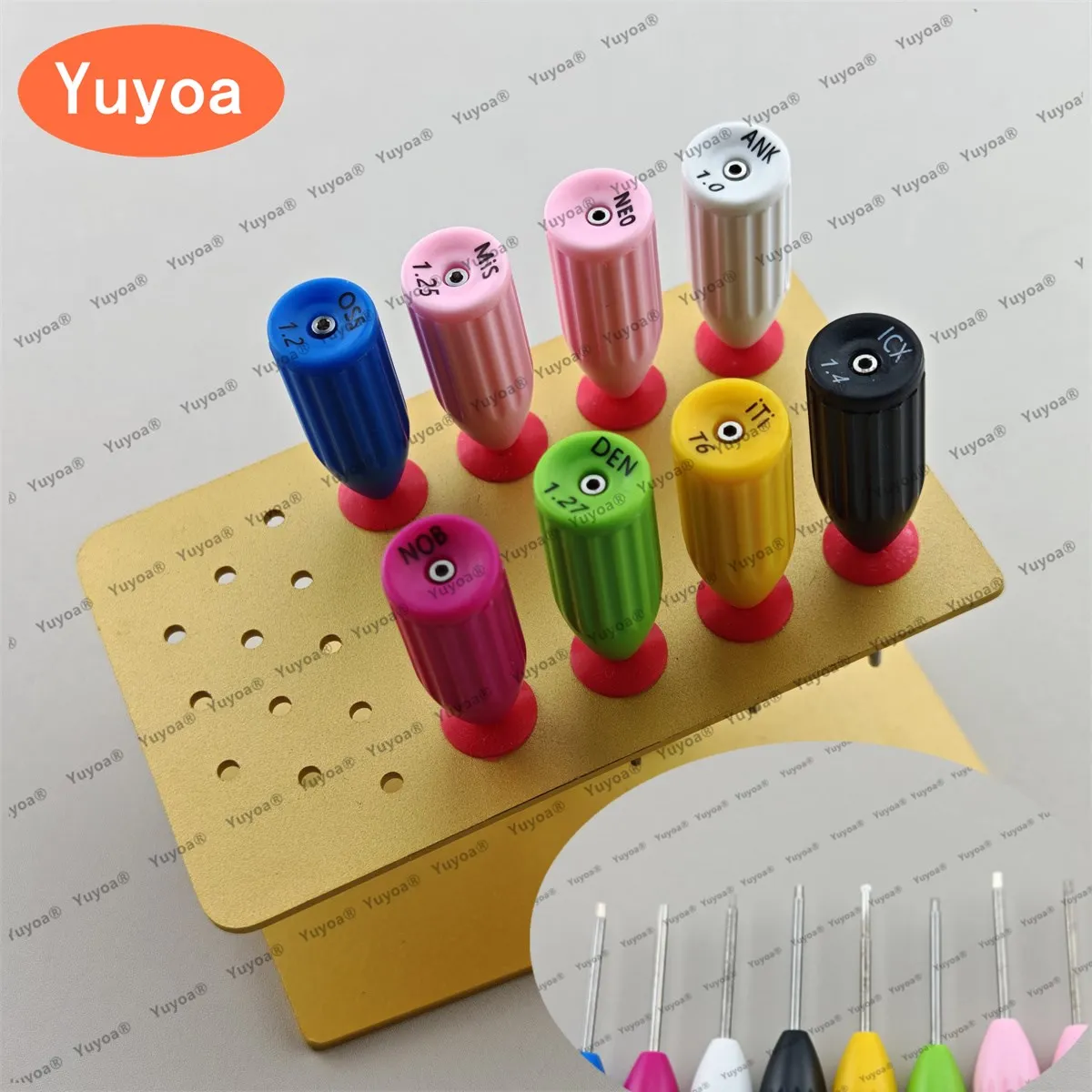 

8pcs/set Dental Lab Screwdrivers with holder Build in 15N Univeral Implant screw drivers for ITI Osstem Dentium Nobel Anthogry