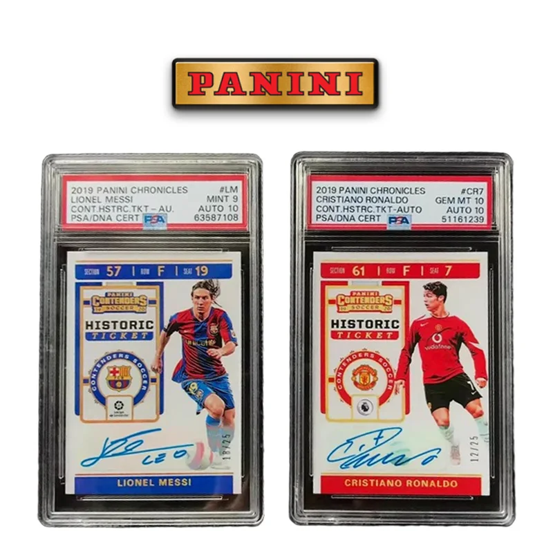 

Panini 2019-20 Historic Ticket Soccer Lionel Messi Cristiano Ronaldo Cr7 Diy Homemade Football Star Trading Card Gift Collection