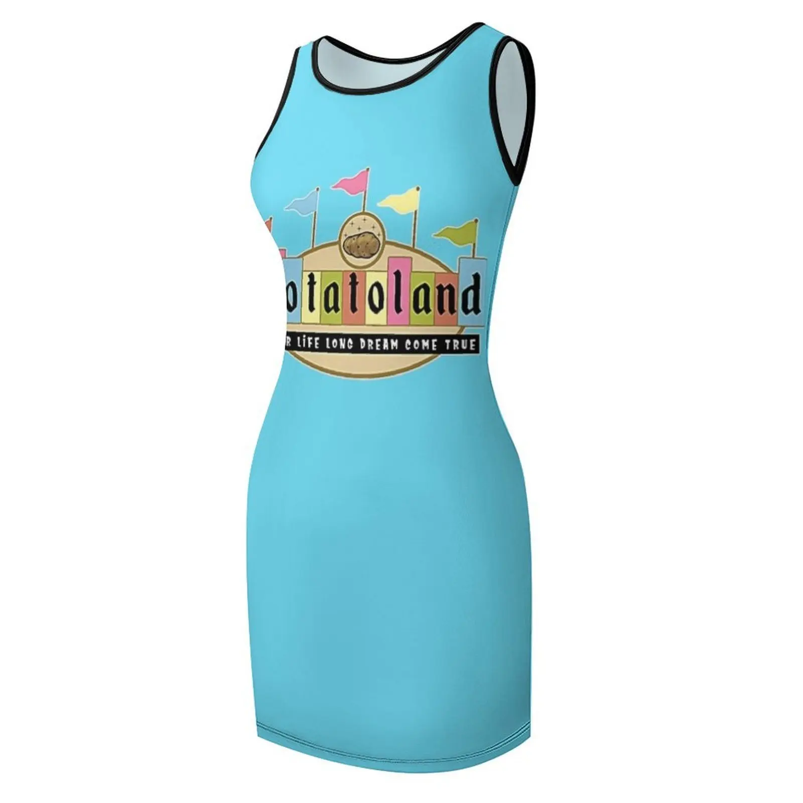 Potatoland Retro Sign T-Shirt Essential T-Shirt Sleeveless Sundress dress women summer 2025 clothes for women dresses for women