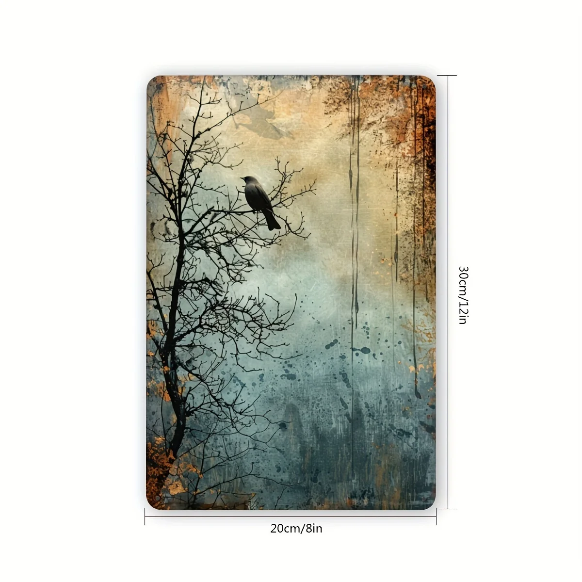 لافتة معدنية من القصدير للطيور العتيقة - لوحة فنية جدارية مزخرفة مقاس 8 × 12 بوصة للمنزل والبار والمقهى والجراج