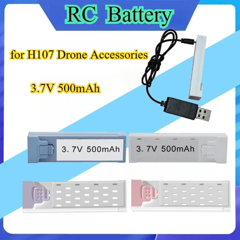 3.7V 500mAh Drone Lipo Battery Spare Parts for H107 Drone Accessories