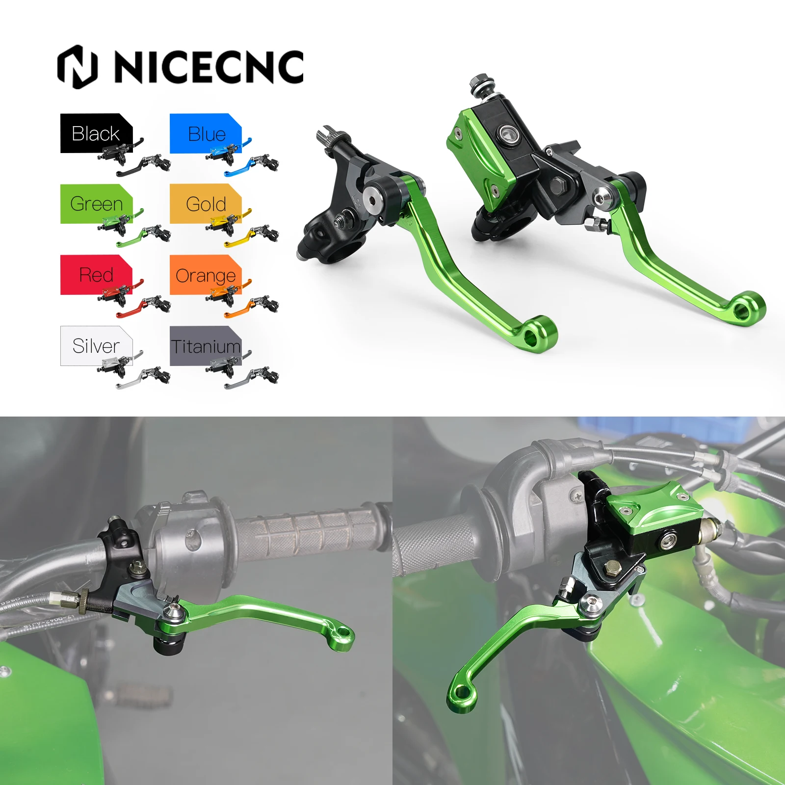 For Kawasaki KX 85 125 250 KXF 250 450 KLX NICECNC Motorcycle Hydraulic Brake Clutch Lever Brake Master Fluid Reservoir Cap Kit