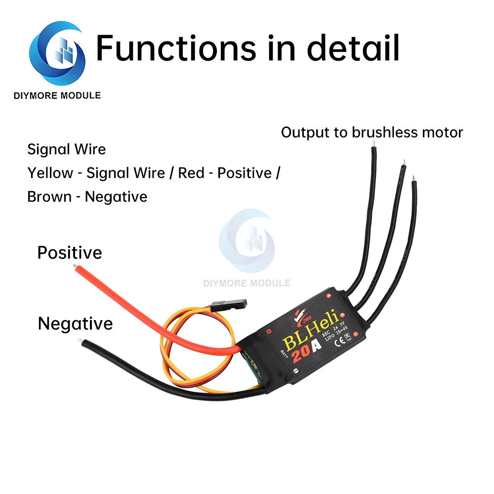 BLHeli Brushless ESC 12A20A30A40A50A with UBEC Multi Rotor Quadcopter ESC For Quadcopter Model DIY FPV RC Drone