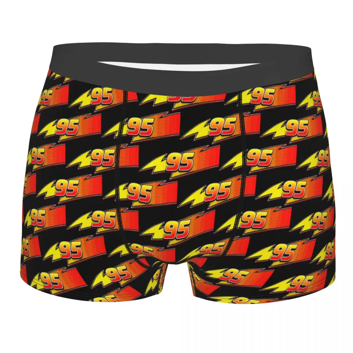 

Custom Lightning McQueen Cars Cartoon Boxers Shorts Men's Racing Briefs Underwear Funny Underpants