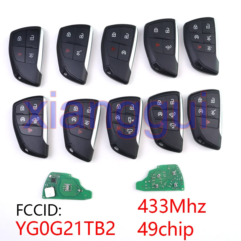 

YG0G21TB2 433MHZ 49chip Car Remote Smart Key for GMC Yukon for Chevrolet Tahoe Suburban for Buick ENVISION S Plus Avenir 2021+