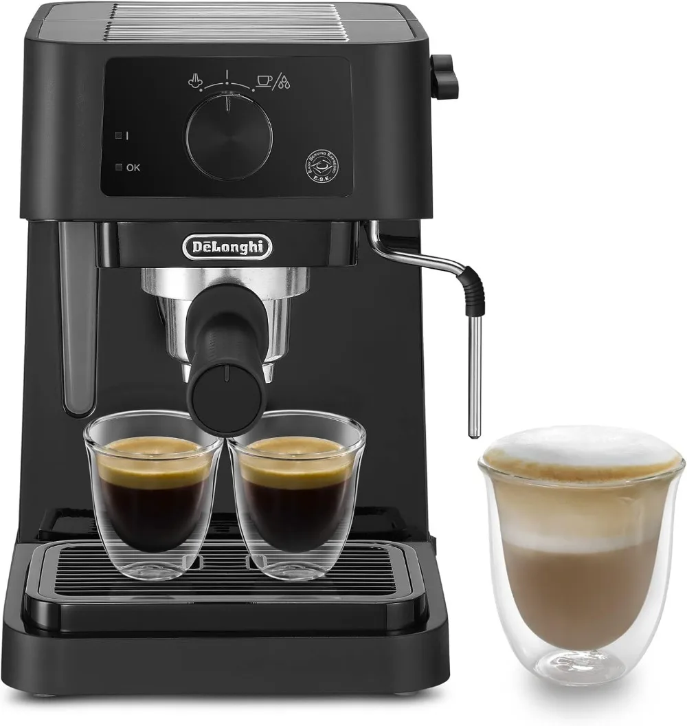 De'Longhi Stilosa Advanced EC235.BK - Cafetera de bomba con 15 bares de presión, 1100 W, 1L, color negro