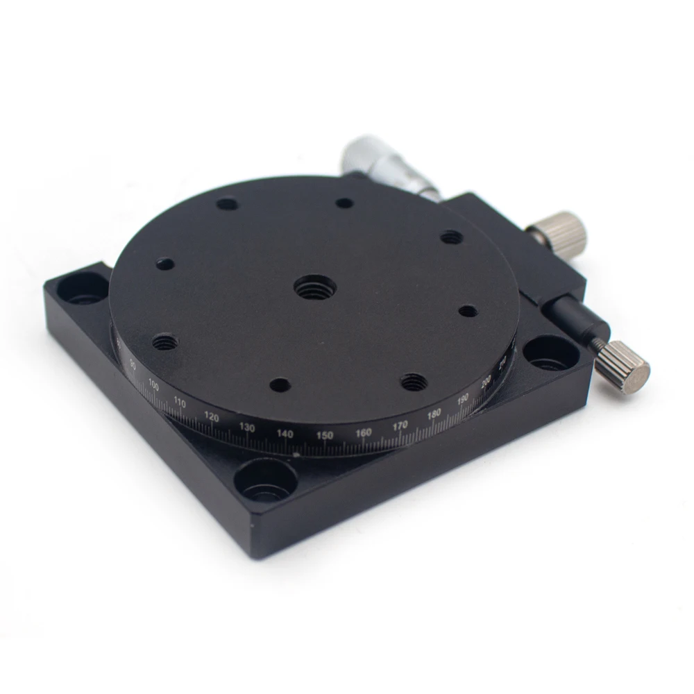 Manual R-Axis Rotary Stage Precision Fine Adjustment Turntable Work Platform RS60-L