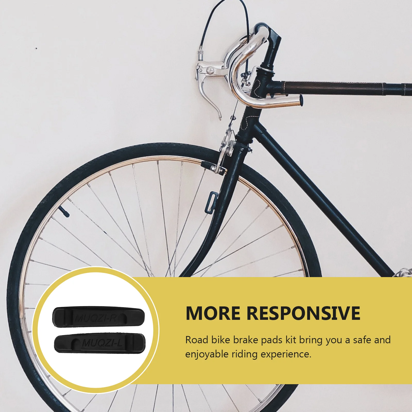

Bike Brake Pads Wear Resistance Caliper Road Blocks Folding Accessories Durable Professional Cycling Shoe Brakes Discs