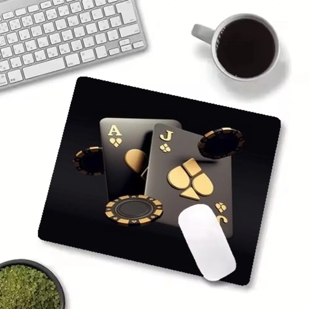 Green poker suit border decorative Mouse pads laptop games office desktop bedroom learning anti slip table mat