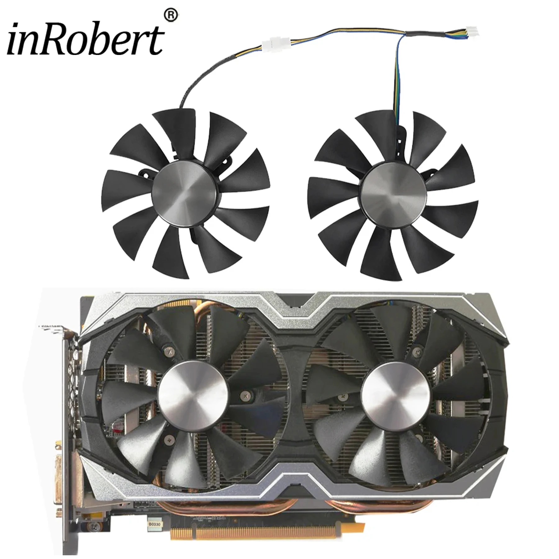 2pcs GA91S2H GFY09010E12SPA  85mm 4Pin Cooler Fan Replace For ZOTAC GTX1060 6GB GTX 1070 Mini Graphics Card Cooling Fan