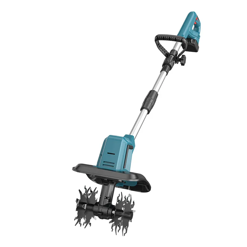 

Source factory new lithium battery micro tiller scarifier agricultural earth tiller small household electric hoe excavation