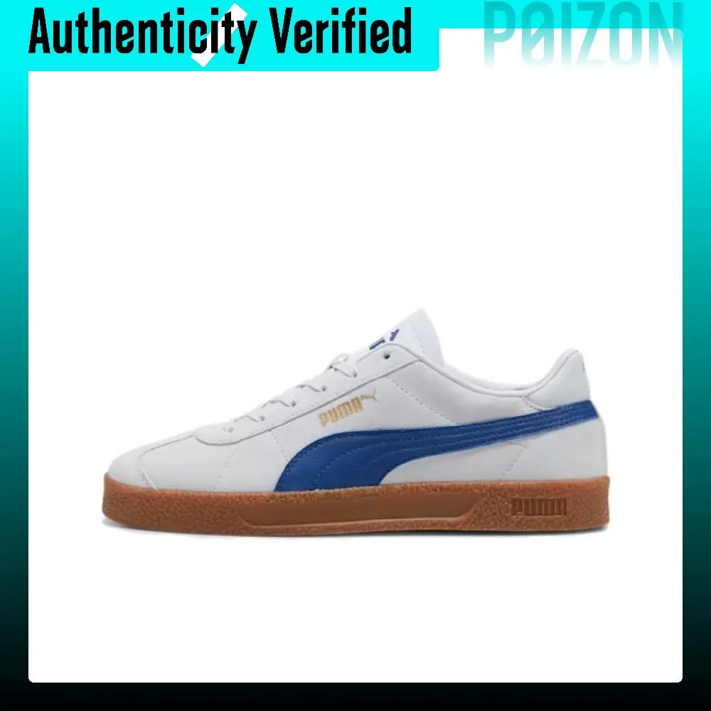 PUMA Club Abrasion Resistant Low top German Army Trainers Unisex White Blue 381111-26