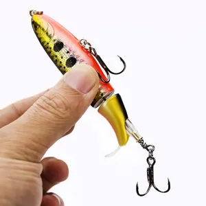 9cm 13g Superior Popper Water Hard Artificial Fisheries Bait 3D Eyes Soft Rotation Tail Wobblers Fishing Equipment 8 Main Sales Artificial Bait Free Shipping - №3