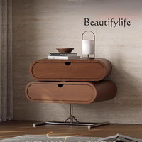 smart home Minimalist Nordic Bedside Table Organizer Rotate Unique Cabinet Bedside Table Bedroom Storage Mesita Noche Home Furni