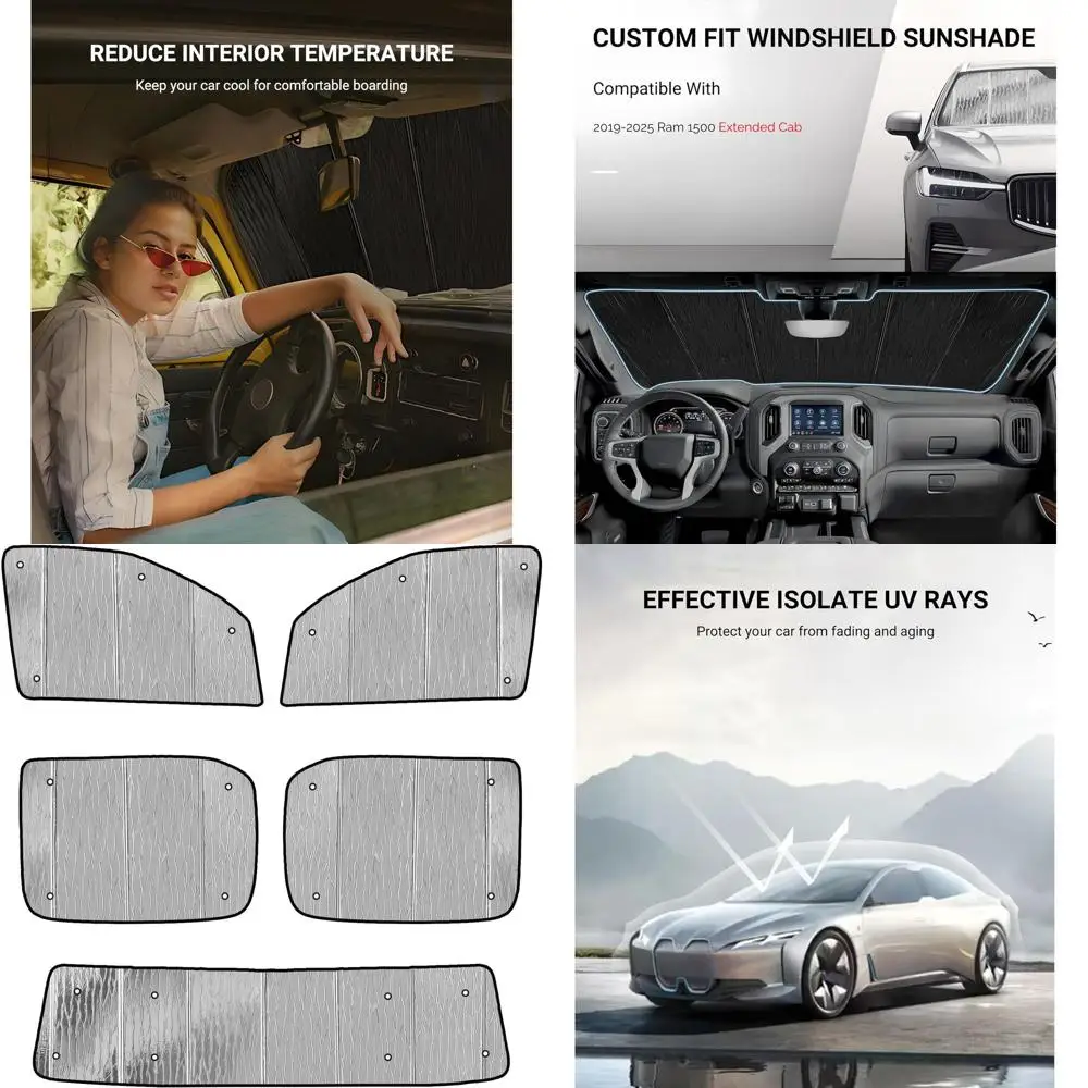 

Ram 1500 Extended Cab 2019-2025 Full Window Sunshade Set, Windshield Excluded