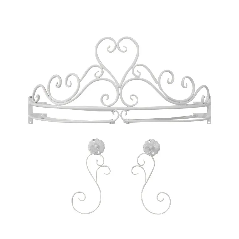 Bed Curtain Rack European Bedside Decorative Crown Curtain Fabric Display Rack Mosquito Net Rack with Hook