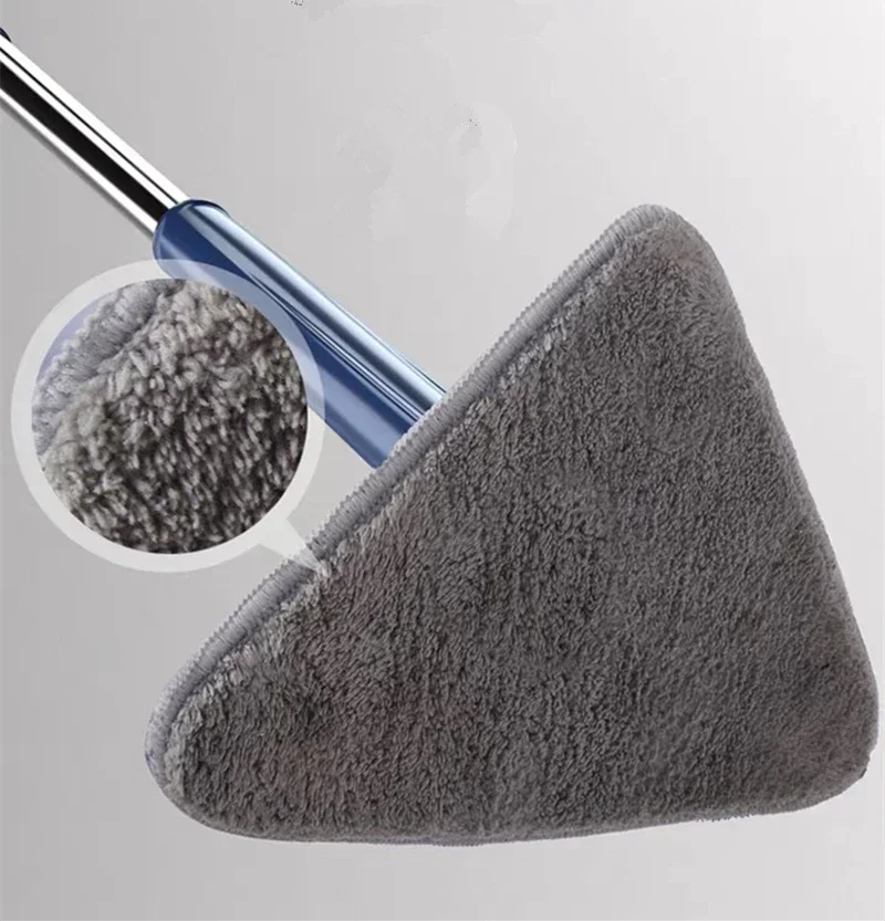 Self-wringing Triangle Extended Mop X Type Microfiber Floor Squeeze Free Hand Washing Lazy Tool Rotate Household Cleaning