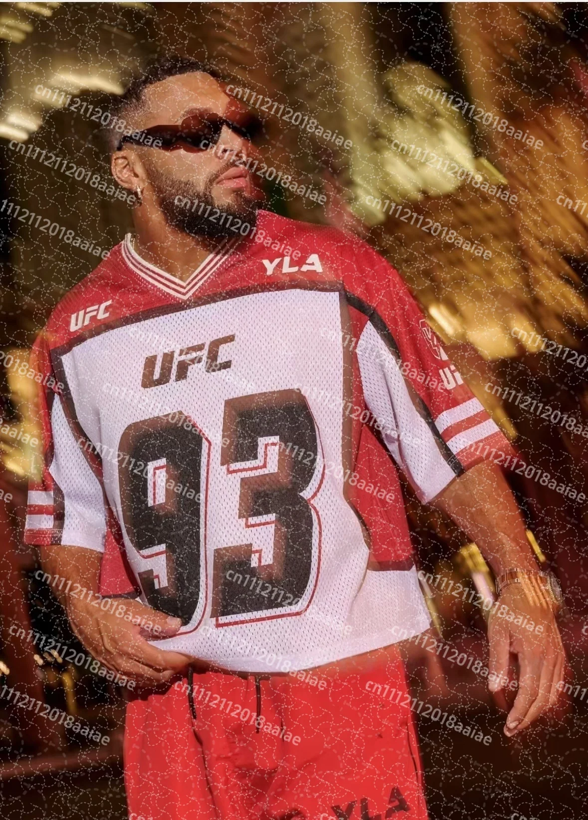 2026 No.93 Men's Children's All Size UFC Sports T-shirts V-neck Digital Prited Unisex Boxing Tranning Sweatshirt Fight Jersey - view 4