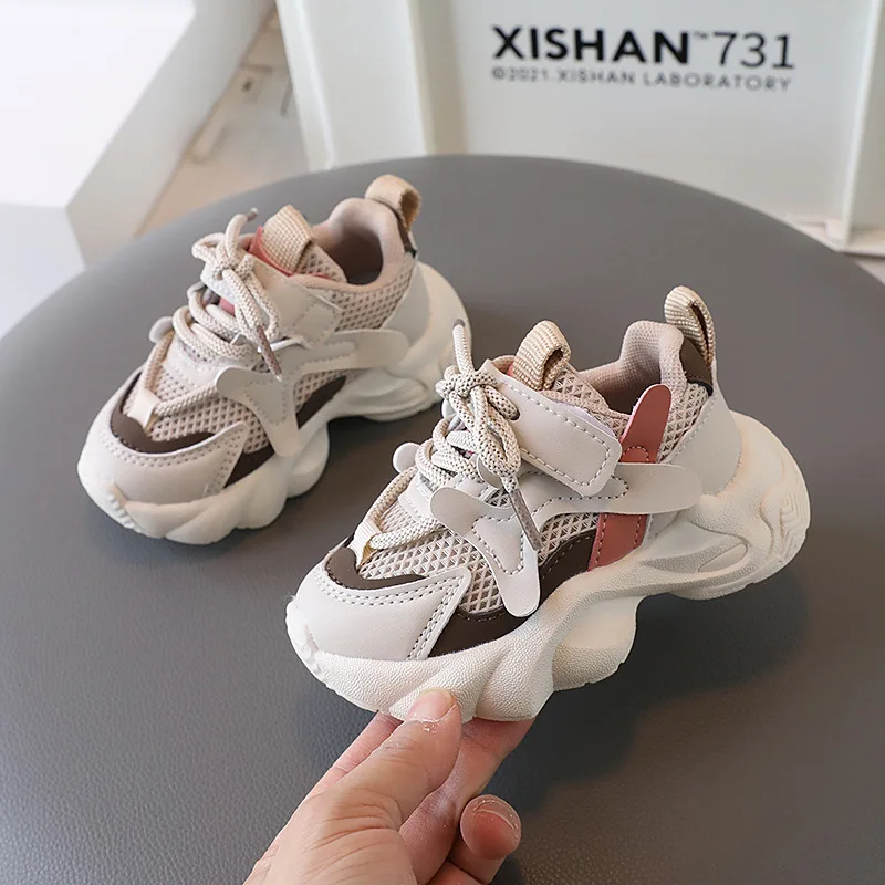 2024 Children\'s Sneakers Boy Mesh Breathable Kids Causal School Running Shoes Fashion Spring Non-slip Toddler Girls Sports Shoes