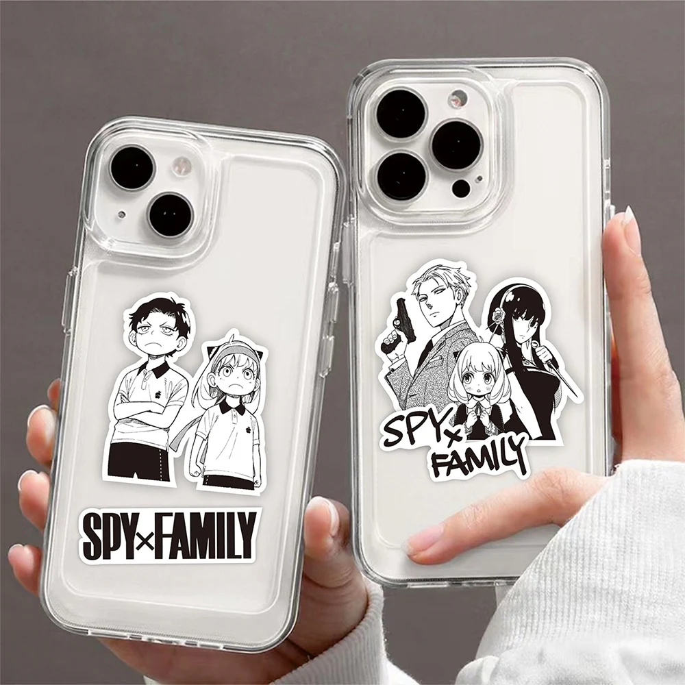 10/30/70pcs Black White Anime SPY×FAMILY Cartoon Stickers Cute Anya Forger Graffiti Sticker DIY Phone Skateboard Luggage Decals