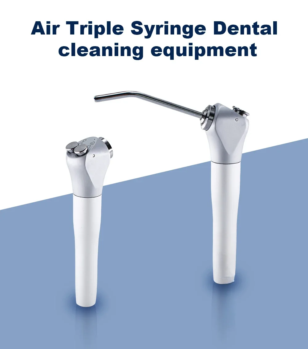 Dentals Air Water Spray Triple 3 Way Syringes Handpiece + 2 Nozzles Tips Tubes For Air Triple Dentals cleaning equipment