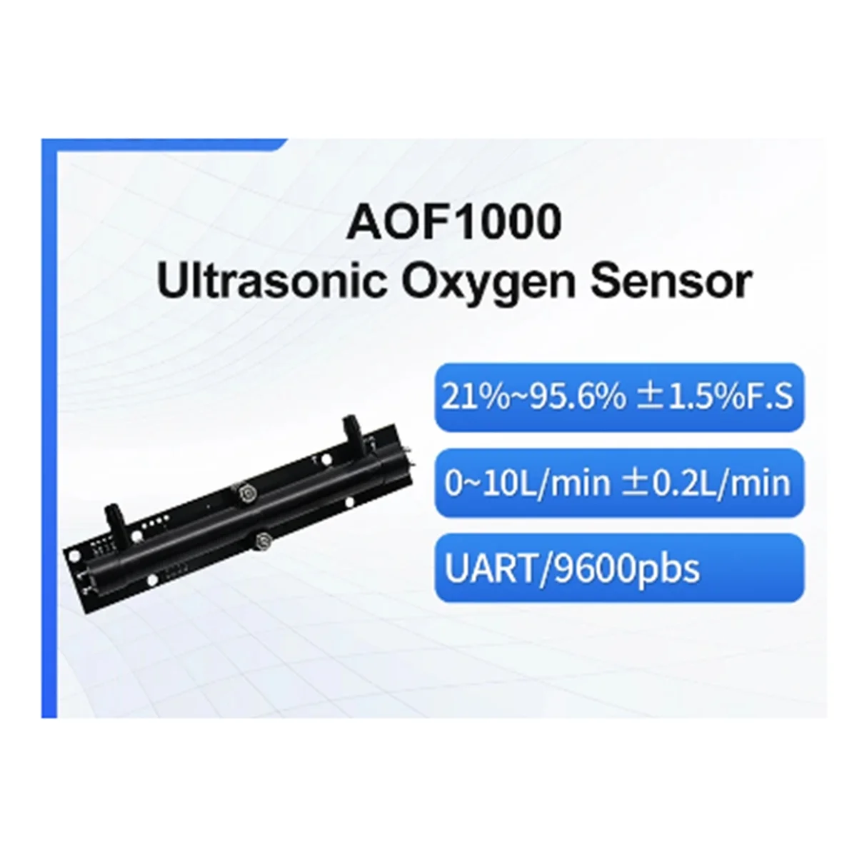 Sensor de flujo de concentración de oxígeno ultrasónico M86K ASAIR AOF1000 (B)