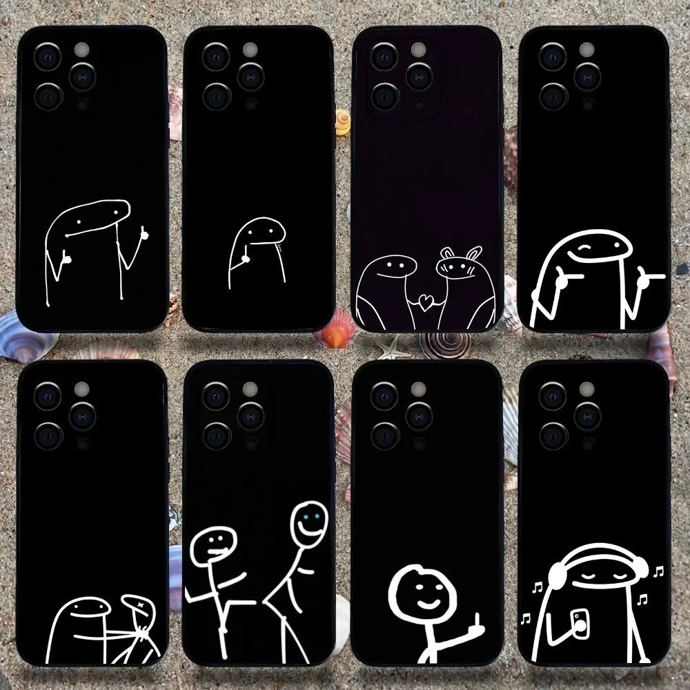 

Funny Matchstick Men Phone Case For iPhone 17 16 15 11 12 14 13 Pro Max Mini X XS XR 7 8 Plus SE4 16E Soft Silicone Cover Fundas