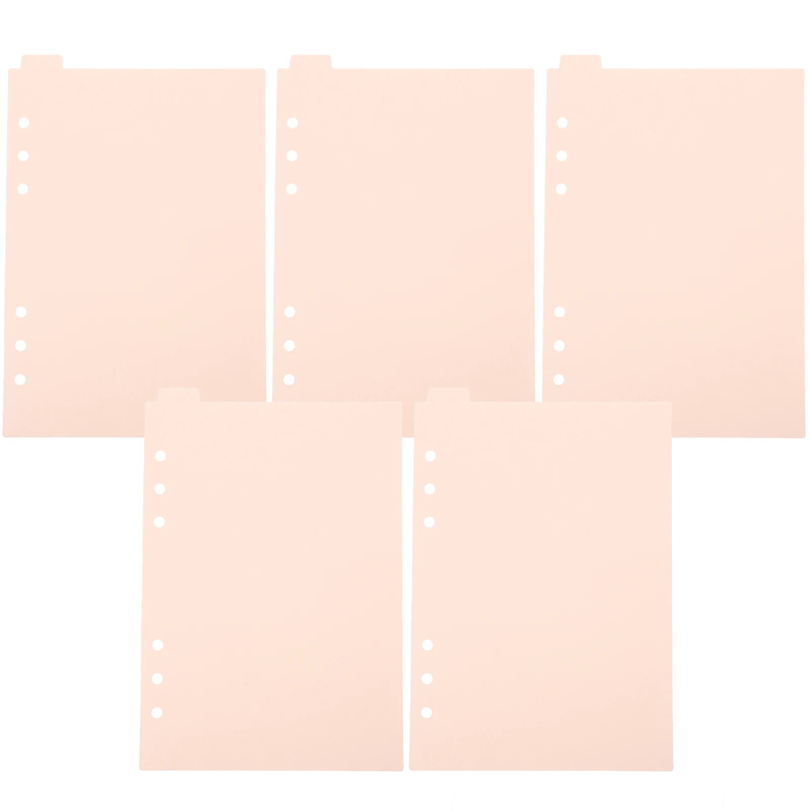 

6pcs Plastic Binder Dividers Tabs 6 Hole Punch A6 Page Dividers Office School Divider Tabs 6 Ring Binder Organizers