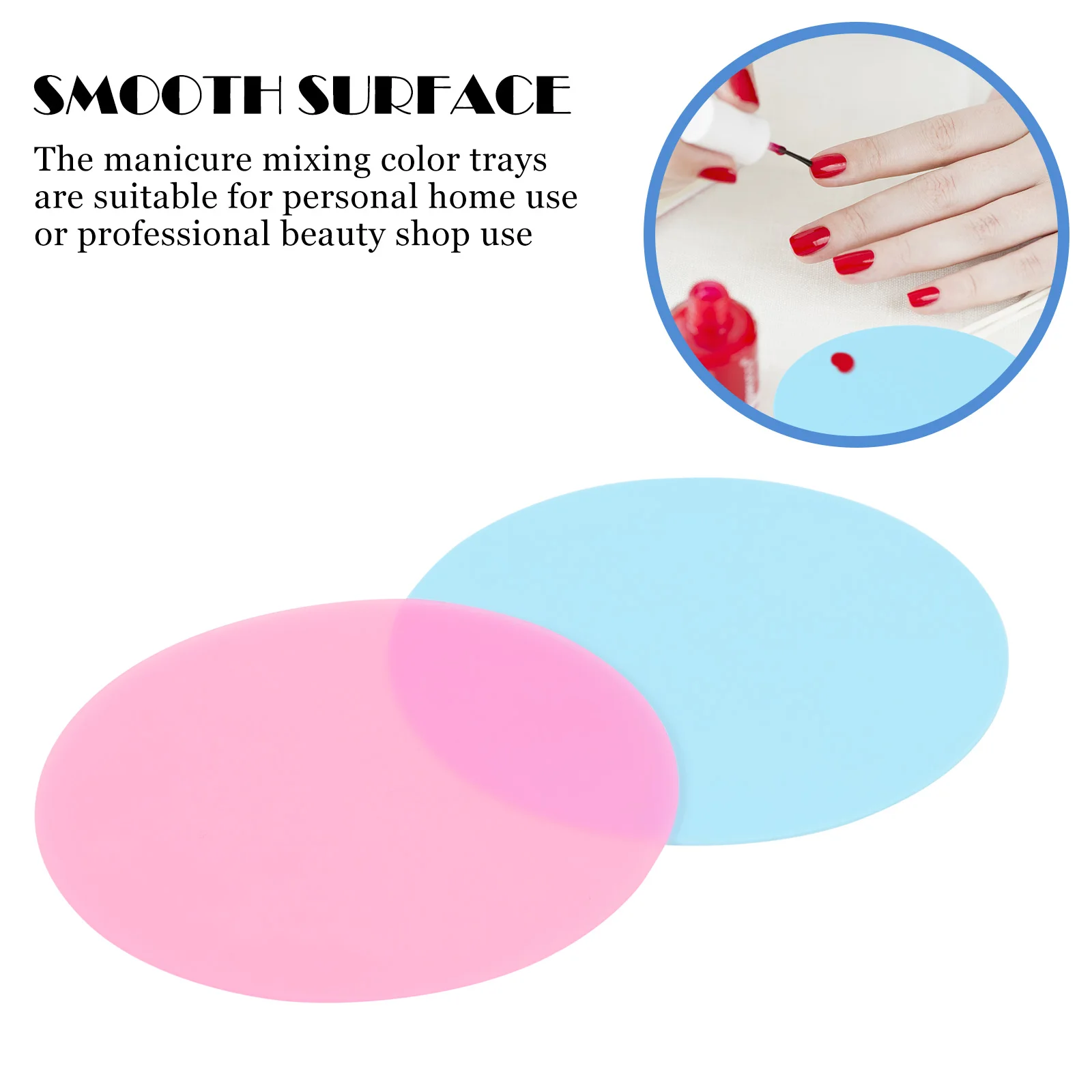 

10Pcs Manicure Tools Set Nail Art Palettes Silicone Mixing Plates Color Mixing Tool