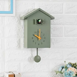 Modern Plastic Bird Cuckoo Design Quartz Wall Hanging Clock Timer Wall Clock for Home Office Decoration