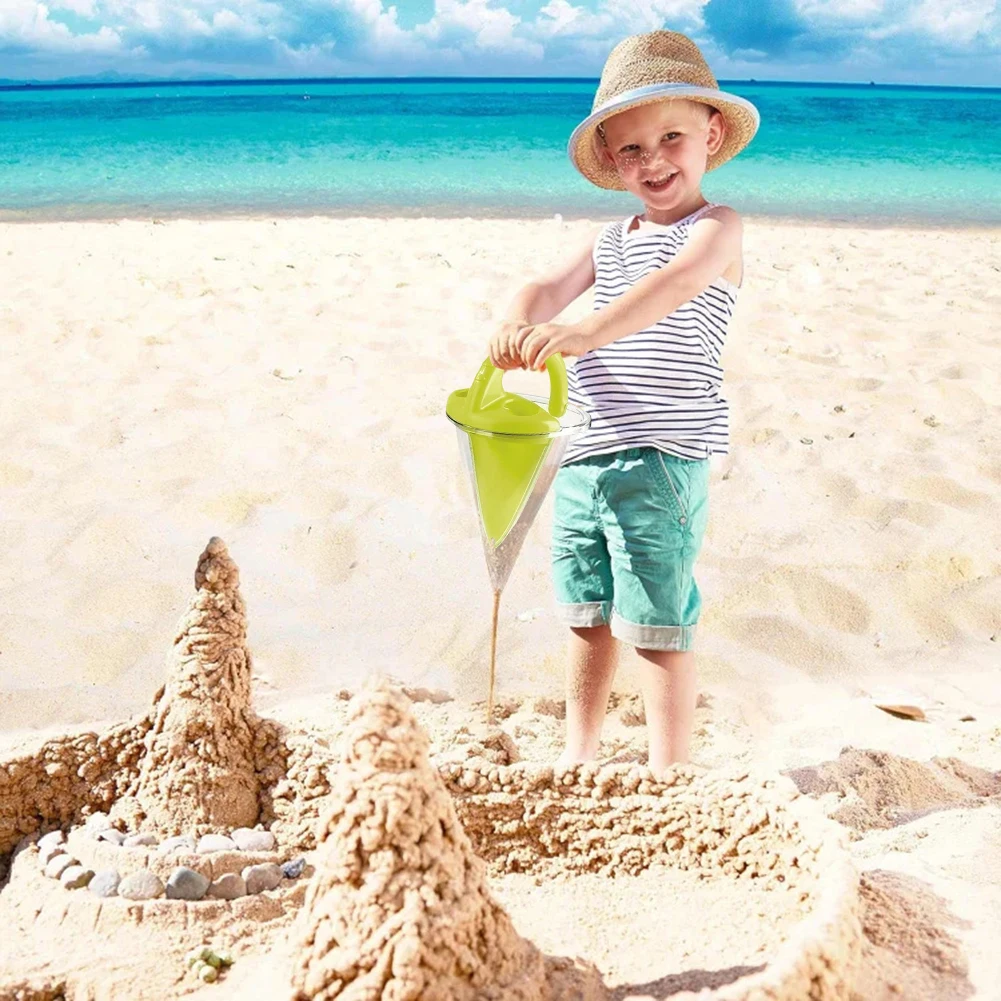 Children Beach Funnel Sand Castle Building Tool Kids Sand Spilling Funnel for Water Mixing Play and Castles Building