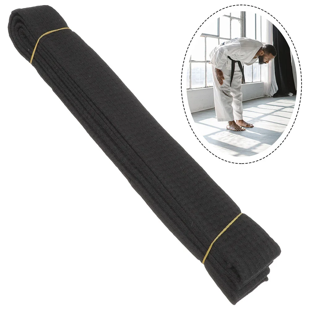 

1pc Grading Belt Martial Karate Taekwondo Jujitsu Equipment Ribbon Fabric Black Costume Lightweight Durable Training